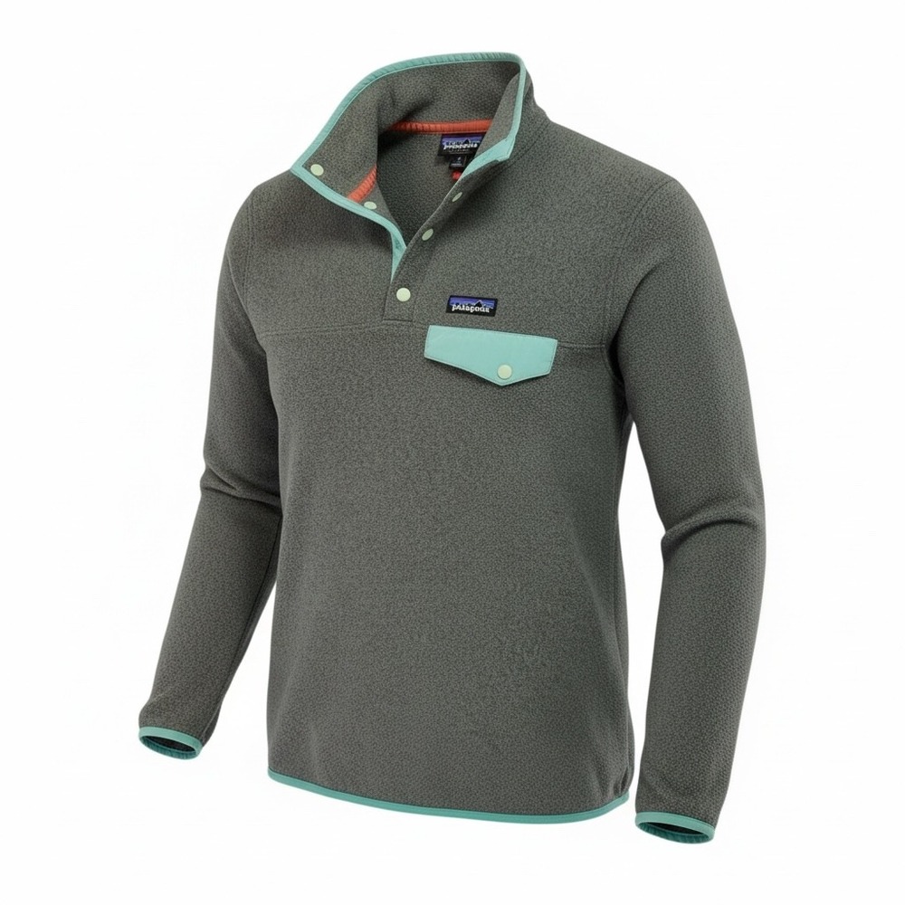 Patagonia Synchilla Fleece Snap Pullover Gray Teal Women's Size Small (X40)